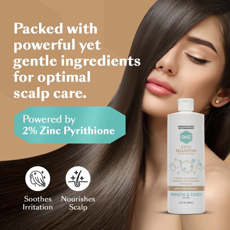 DHS Zinc Shampoo 16oz for Dandruff Control - Image 5